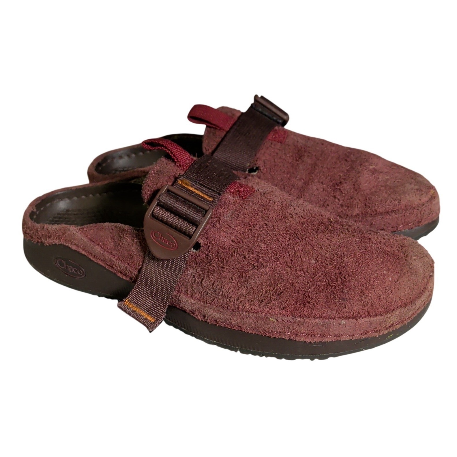 Chaco Paonia Teak Shoes Womens Size 8 Red Suede Slip On Preppy Summer Vacation